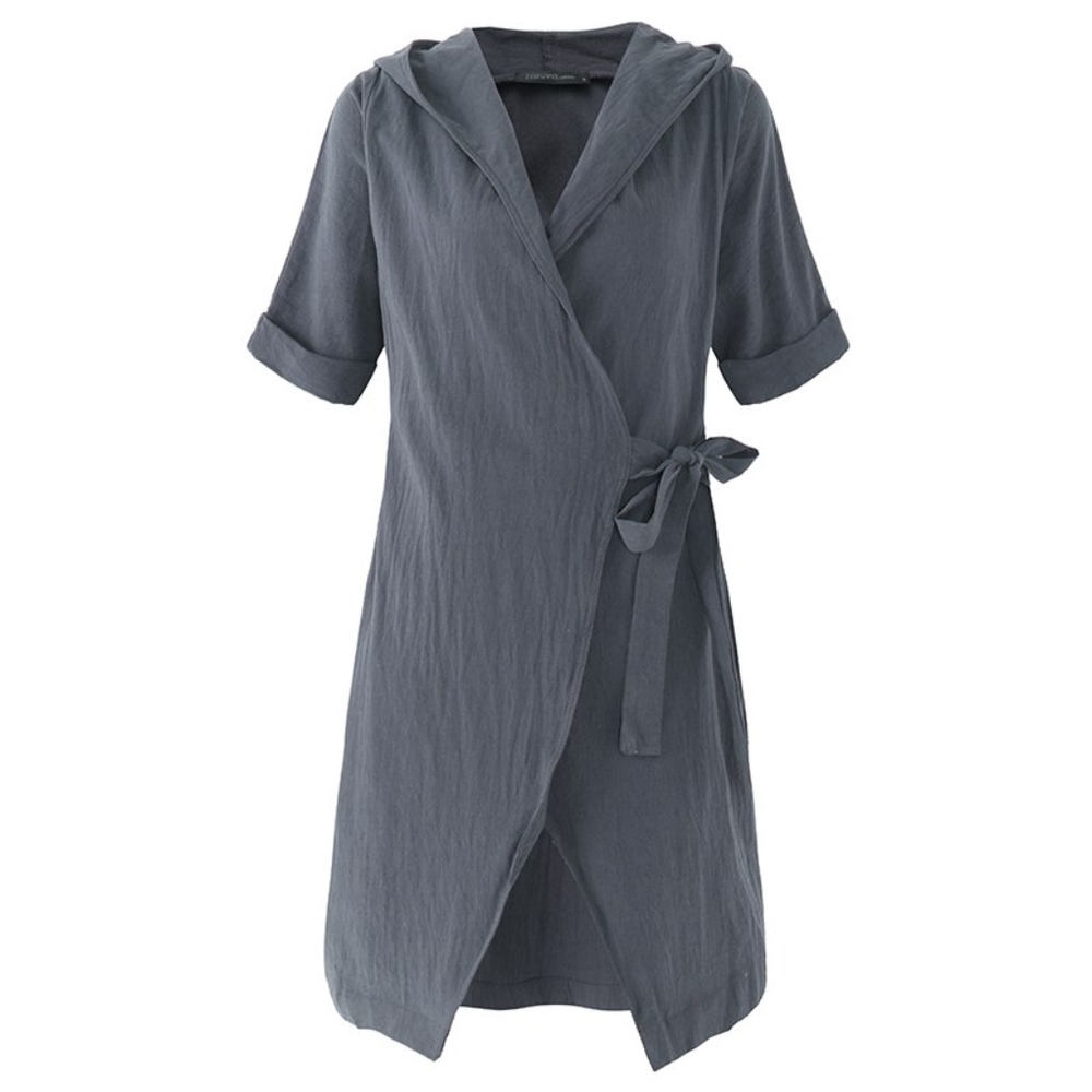 Cotton lagenlook wrap tunic